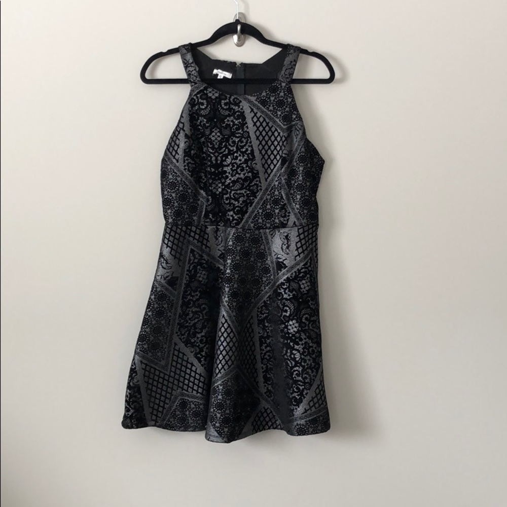 Maurices black and silver velvet dress
